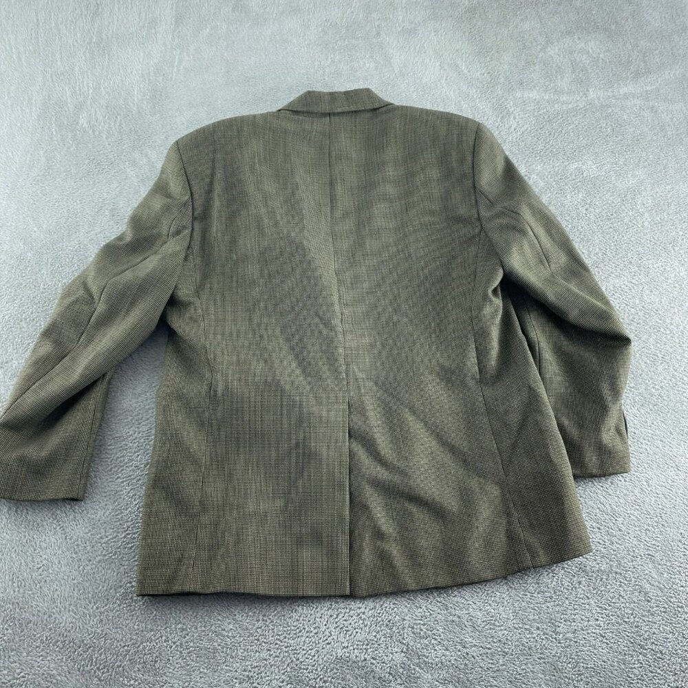 Marshall Fields Mens 46 Blazer Jacket L Wool & Silk Blend Beige Lined Two 5785 - Picture 2 of 12